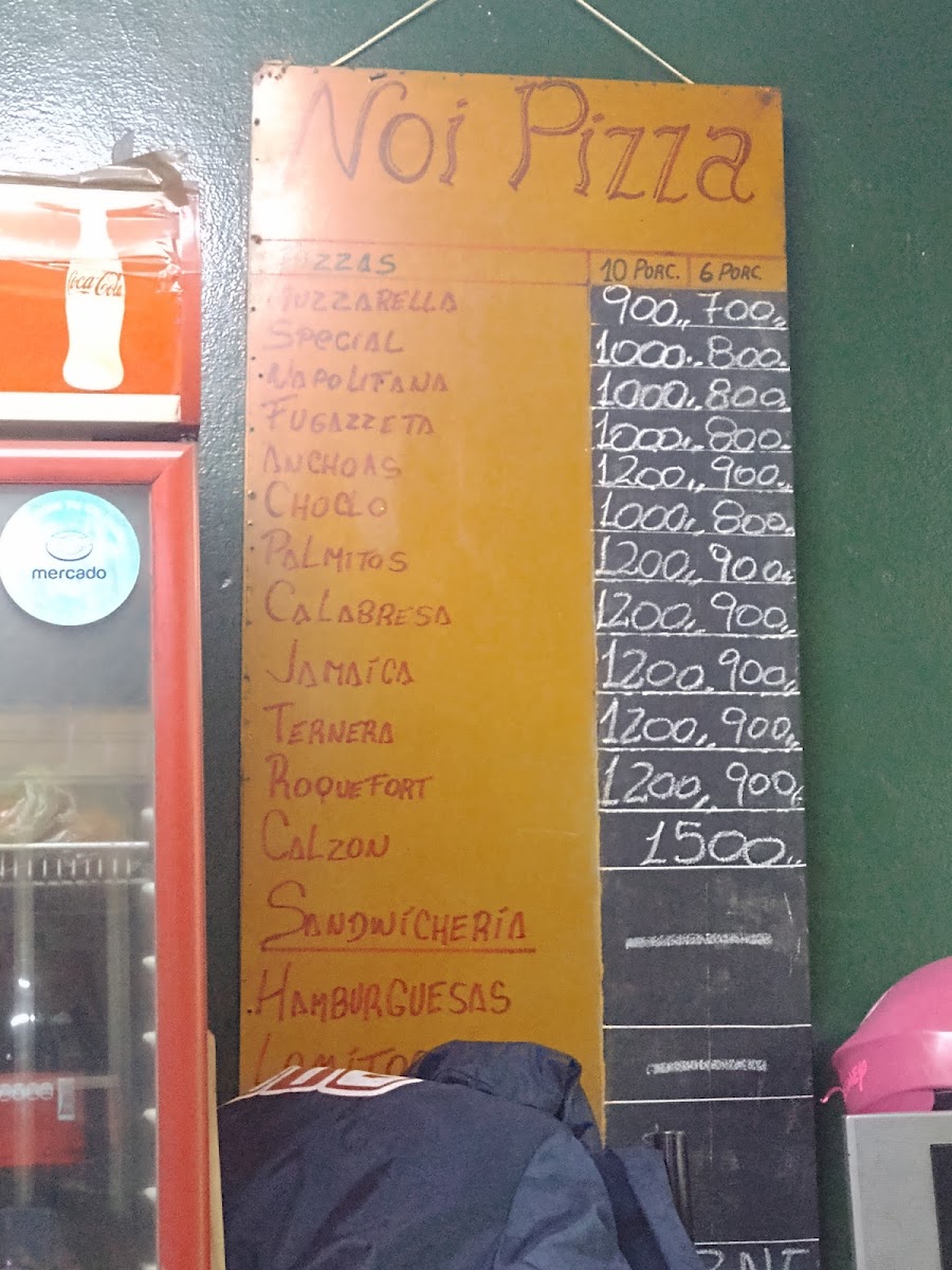 Menu Pizzeria Y Sándwicheria Noi-1